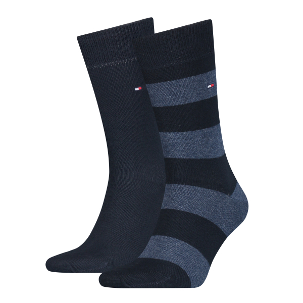 2 Paar Tommy Hilfiger Herren - Business Baumwollsocken - RUGBY Farbset: Dark Navy